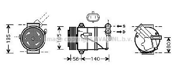 AVA QUALITY COOLING Компрессор, кондиционер OLAK429